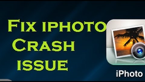 FIX IPHOTO CRASH ISSUE WITH IOS 5.01