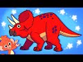Club Baboo Dinosaurs for Kids | Long Dinosaur Video | T-Rex Spinosaurus Mosasaurus