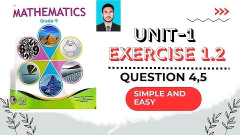 Class 9 math exercise 1.2 Question 4,5 | federal textbook board Islamabad| national book foundation