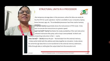 Structural Units in a Processor| Embedded Systems Design | SNS Institutions