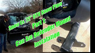 2022 Can Am Defender Limited, SnowEx Snow Plow Installation Part I: Installing The Mount