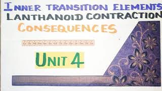 Consequences of Lanthanoid Contraction/Inner Transition Elements TN 12 th STD /Explanation in TAMIL