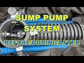 Backyard Sump Pump System Before, During, and After