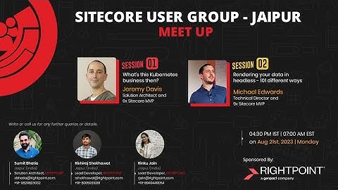 Sitecore User Group Jaipur Meetup | Aug 21 2023 | Jeremy Davis & Michael Edwards