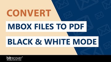 Export MBOX Files to PDF Format - Black & White Mode