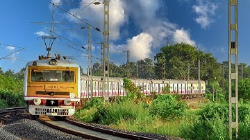 Electric Multiple Unit Eastern Railways EMU Local Train Skipping Huge Railway Curve