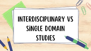 OBE 5:  Interdisciplinary studies vs single disciplinary studies