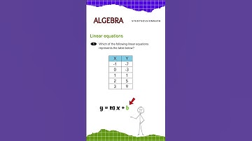 Write a linear equation from a table in two simple steps!
