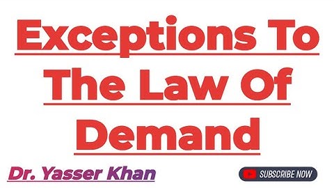 Exceptions To The Law Of Demand | Law Of Demand | Theory Of Demand | Demand Analysis | Economics