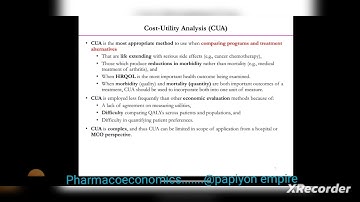 pharmacoeconomic chapter 6 CUA