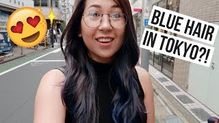 DYING MY HAIR BLUE, Genki Sushi & Trying Japanese BEAUTY DRINKS! // JAPAN VLOG #5