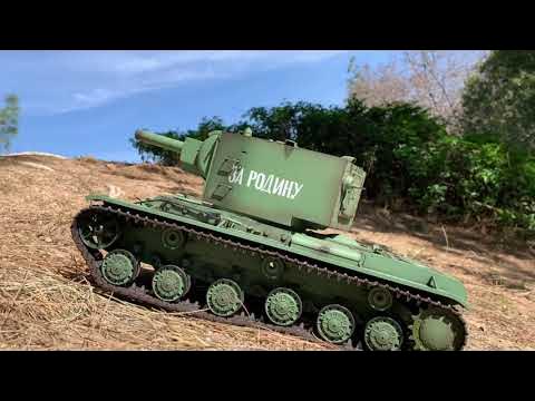 RC Tank Russian KV-2 Heng Long 1:16 Smoke Sound BB + IR 2.4 GHz