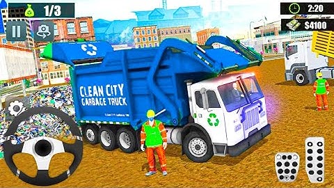 Garbage Truck Driver Simulator - Dump Truck Collecting Trash - Android Gameplay