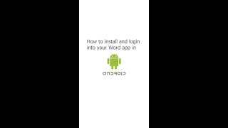 How to install and login into your Word app in Android #shorts screenshot 2