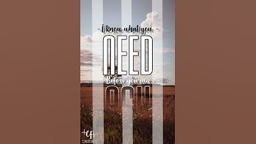 Promise 9 - MATTHEW 6:8