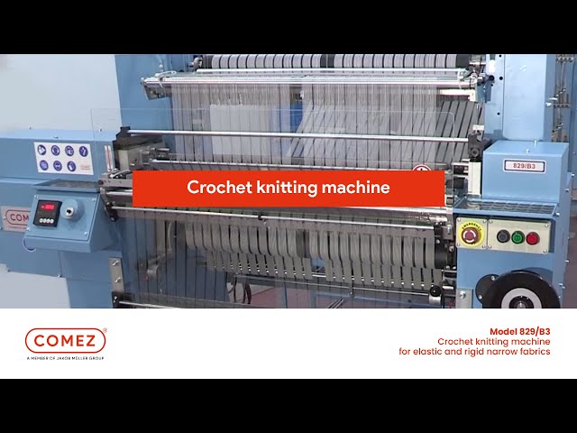 A high-efficiency, electronic crochet knitting machine for a lot