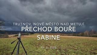 10. 2. 2020 - Přechod bouře Sabine na Trutnovsku