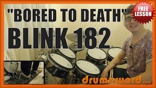 Bored To Death Blink 182 FREE Drum Lesson How To Play Drum BEAT Travis Barker