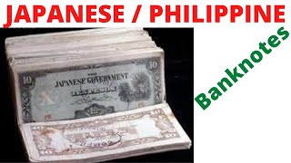 Japanese Philippine Banknotes - Paper Money Under Japanese Government - Complete Set