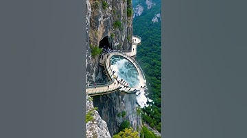 😱Cliffside Glass Bridge Shatters! Catastrophic Fall! (Not Real)