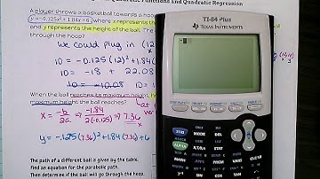 Algebra2 4.3B notes Modeling with Quadratic Regression