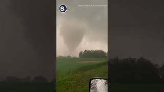 Large Funnel Cloud Touches Down in Western Ohio