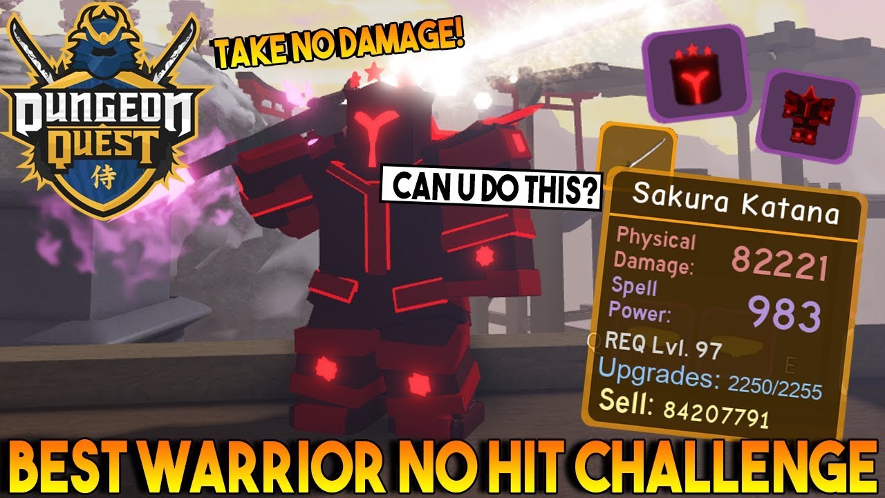 Best Warrior Loadout No Hit Challenge In Samurai Palace Dungeon - new best warrior loadout set in samurai palace roblox