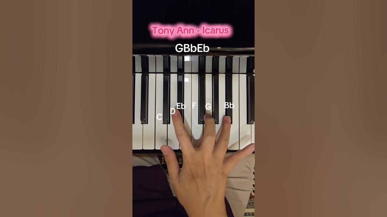 Tony Ann - Icarus | Easy Piano Tutorial(WithNotes) #easytutorial #shorts #reels #Icarus #tonyann