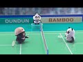 Bamboo panda best badminton match bamboo vs dundun  short animation  funny panda cartoon