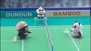 【Bamboo Panda ❤】Best Badminton Match Bamboo VS Dundun | Short Animation | Funny Panda Cartoon