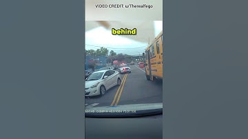 Guy Passes School Bus & Gets Instant Karma!