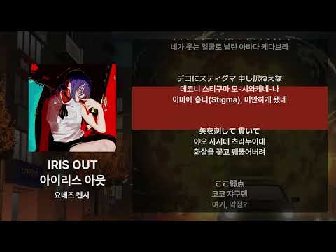요네즈 켄시 IRIS OUT 가사 발음 해석