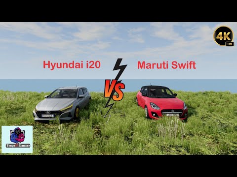 Hyundai i20 Vs Maruti Suzuki Swift 🔥 Crush Test #15 - BeamNG drive | Tengo47 Gamerz
