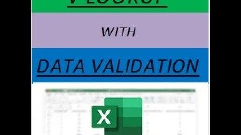VLOOKUP WITH DROPDOWN LIST (DATA VALIDATION)