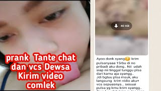 prank tante chat dewasa dan vcs sampai kirim video bugil comlek