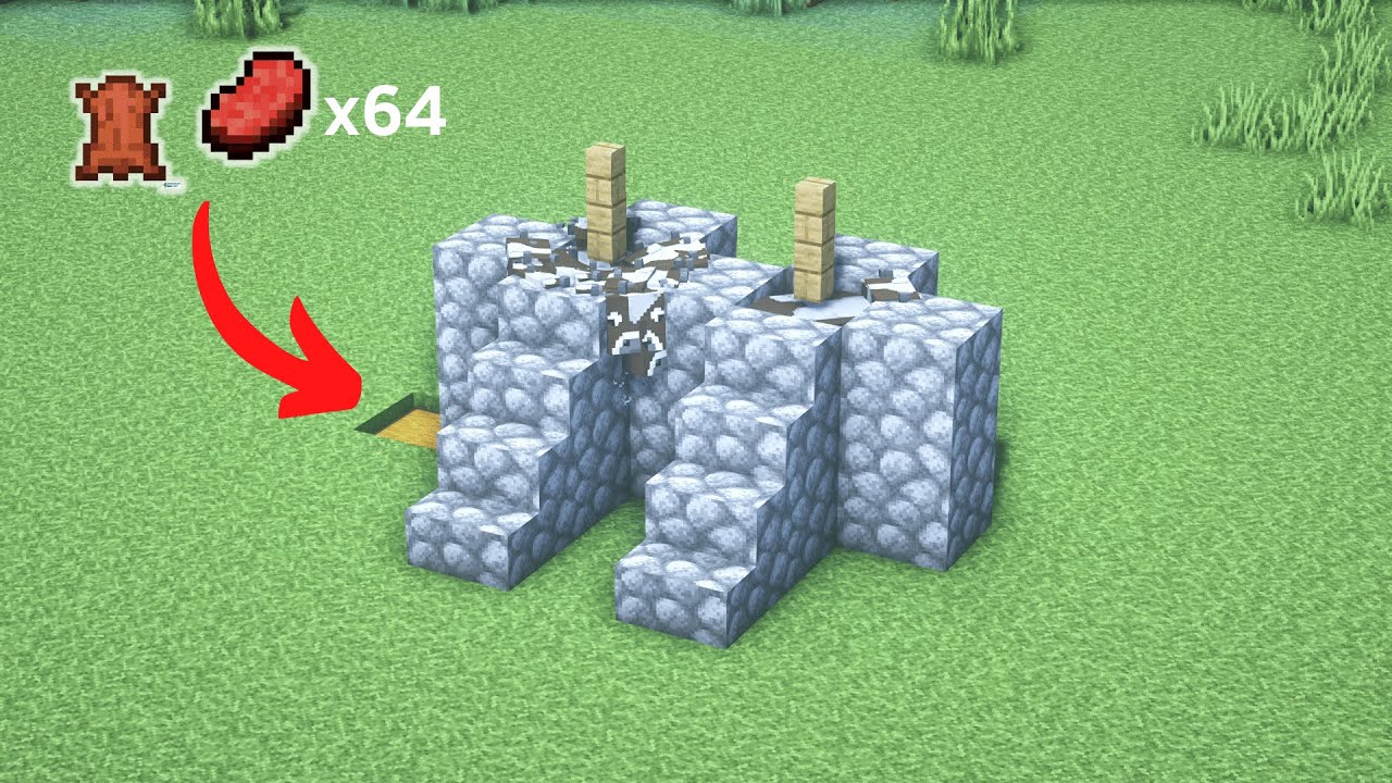 How to Make Automatic Cow Farm in Minecraft? Minecraft Farms YouTube