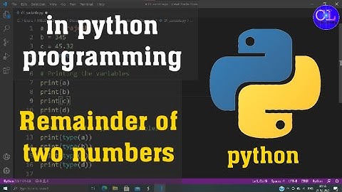 remainder in two numbers in python।। code learning।।