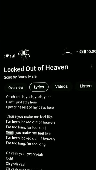 Locked Out Of Heaven - Bruno Mars | Lyrics