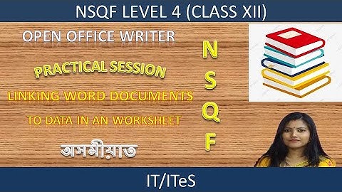 Linking word documents to data in an worksheet | Class 12 | IT/ITeS | NSQF Level 4 |