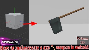 How to make/create axe 🪓 in android use Prisma 3D full tutorial/#WEAPONs