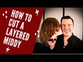 How to cut a Middy haircut with layers.
