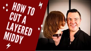 How to cut a Middy haircut with layers.