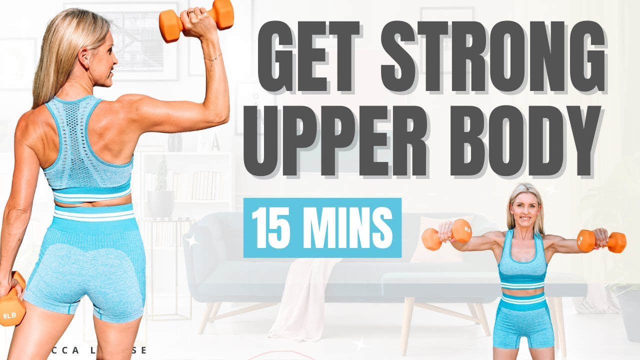 Get Strong UPPER BODY Workout - Intense Home Exercise (WEIGHTS) 