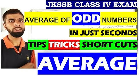 Average of Odd Numbers JKSSB CLASS IV EXAMS SSC KASHMIRI LANGUAGE