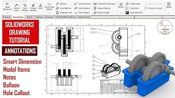 📌Solidworks Drawing Tutorial - Annotations