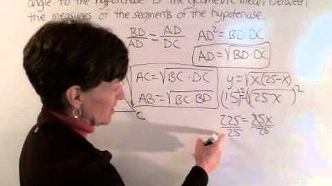 geometric mean with right triangles