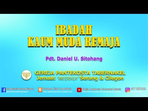 IBADAH KAUM MUDA REMAJA, 22 MEI 2021 - Pdt. Daniel U. Sitohang