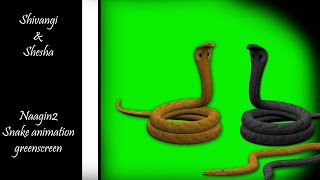 Shivangi & Shesha Snake Animation Green Screen || Naagin 2 || Demo version. #naagin2