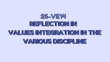 REFLECTION IN 2S-VE14 VALUES INTEGRATION IN THE VARIOUS DISCIPLINE