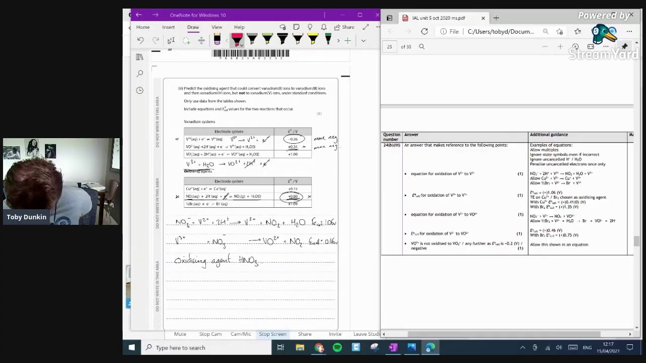 Edexcel IAL June 19 Chemistry grade - Dr Nour Chemistry